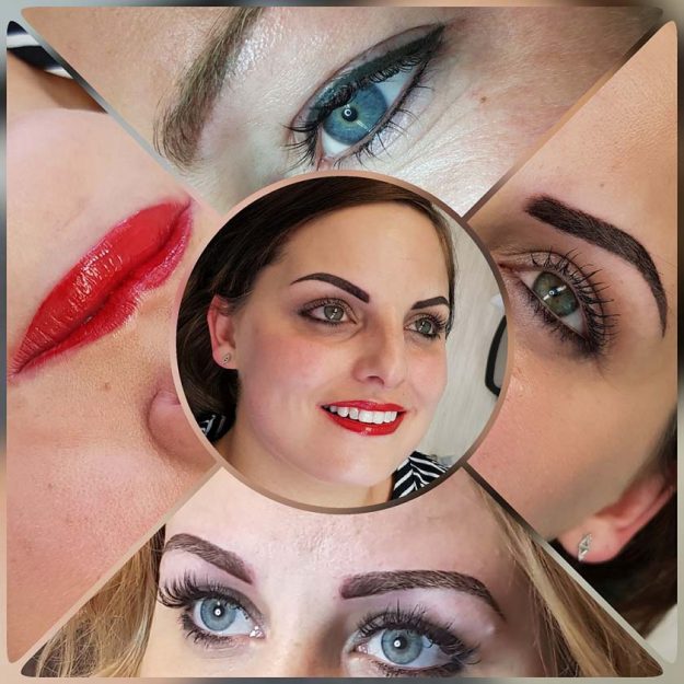 Various customers- eyes, lips, brows