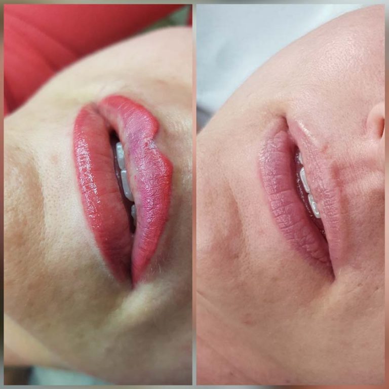 Lip blush - please note the inner lip is still number and once this is worn off the colour blends into the natural lip shade.