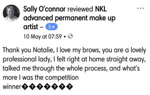 Facebook Client Review from Sally for Natalie Janman