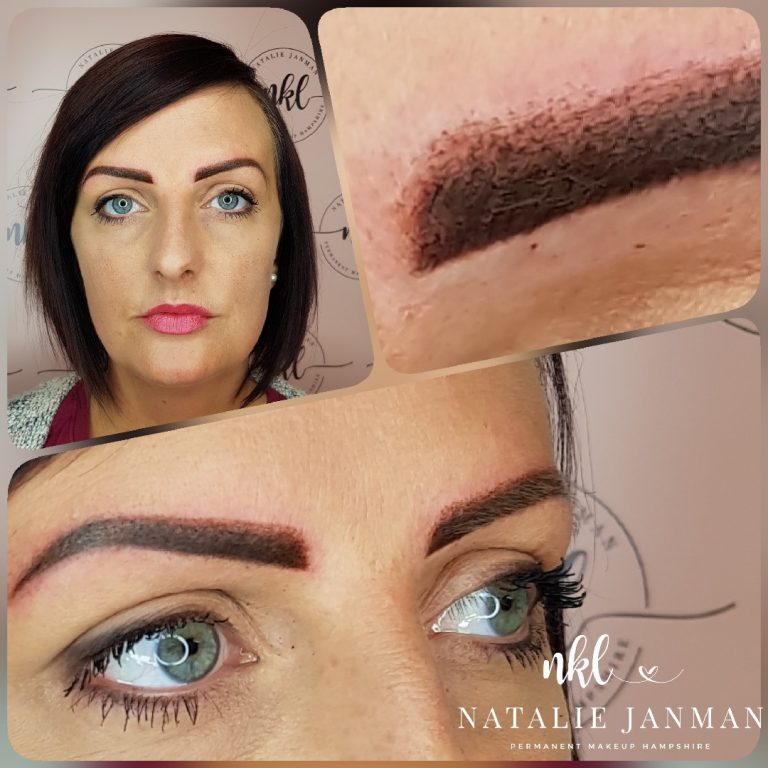 Ombre brow to cover existing PMU